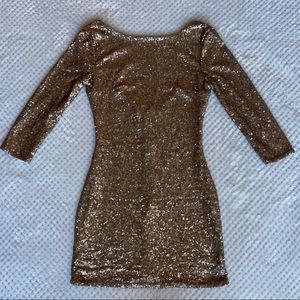 Tobi Champagne Sequin Dress